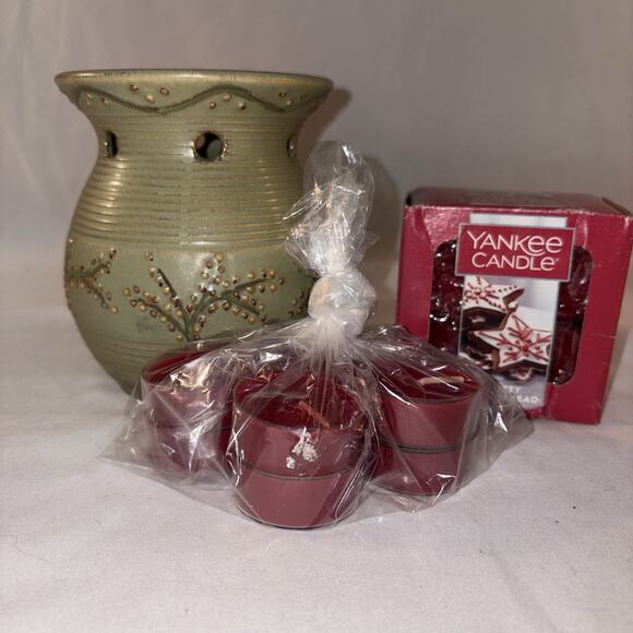 Yankee Candle Ceramic Stoneberry Tealight Candle Tart Warmer & Scented Tea light - Picture 2 of 11